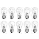 10 x Glühbirne 75W E27 klar Glühlampe 75 Watt + 10 x Baufassung Lampenfassung