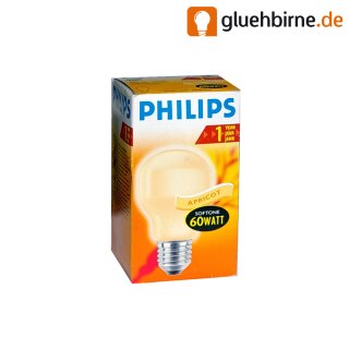 Philips Softone Glühbirne T55 Kolbenform 60W E27 Soft Apricot Glühlampe 60 Watt Glühbirnen
