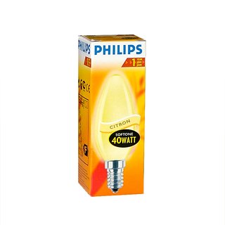 Philips Glühbirne Kerze Softone Citron 40W E14 Glühlampe 40 Watt Glühbirnen Glühlampen