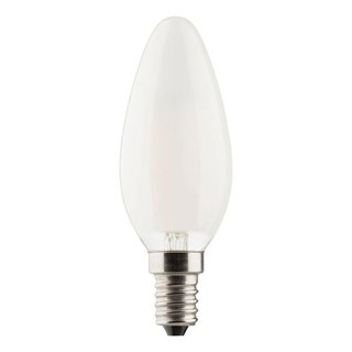 Müller-Licht LED Filament Leuchtmittel Kerze 4,5W ~ 40W E14 matt 430lm Ra>90 warmweiß 2700K Retro-LED