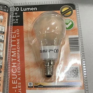 Müller-Licht LED Filament Leuchtmittel Tropfen 4W = 38W E14 matt 430lm Ra>90 warmweiß 2700K DIMMBAR