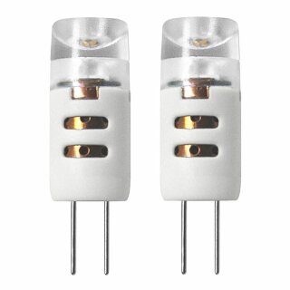 2 x Müller-Licht LED Stiftsockel Leuchtmittel 1,2W G4 12V 65lm Ra>90 120° warmweiß 2700K