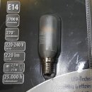 I-Glow LED Leuchtmittel Röhre T25 Dunstabzugshaubenlampe 2,5W = 23W E14 matt 220lm warmweiß 2700K 140°