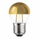 5 x LED Filament Tropfen Leuchtmittel 2W = 25W E27 Kopfspiegel Gold Glühfaden extra Warmweiß 2200K