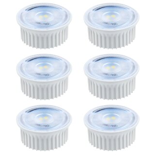 6 x LED Leuchtmittel Modul 5W Linse 230V 2cm flach Tageslicht 6500K flood 38°