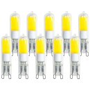 10 x LED COB Stiftsockel Leuchtmittel 2W = 21W G9 klar...