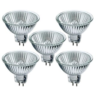 5 x Würth Halogen Reflektor MR16 50W GU5,3 12V 1500cd UV-Stop warmweiß dimmbar flood 36°