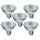 5 x Würth Halogen Reflektor MR16 50W GU5,3 12V 1500cd UV-Stop warmweiß dimmbar flood 36°