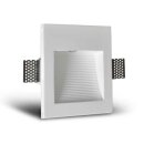 Gips-Wandeinbauleuchte Eckig Struktur 170x142mm LED Modul...