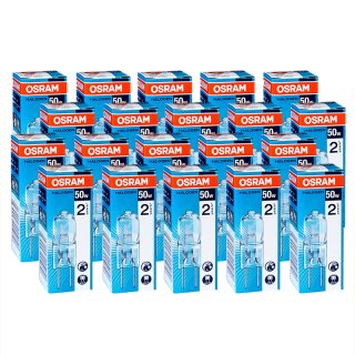 20 x Osram GY6,35 Halogen Stiftsockellampe 50W 12V...