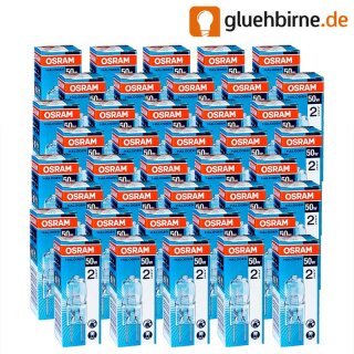40 x Osram GY6,35 Halogen Stiftsockellampe 50W 12V...