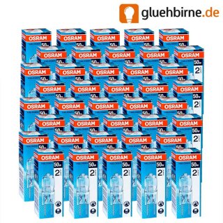 40 x Osram GY6,35 Halogen Stiftsockellampe 50W 12V Halogenlampe Halostar 64440S 4000H