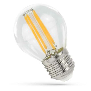 LED Filament Leuchtmittel Tropfen 4W = 40W E27 klar 500lm warmweiß 2700K