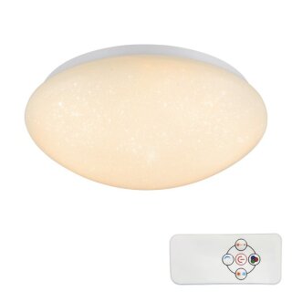 Brilliant LED Deckenleuchte Sterneffekt Shakira Starry RGB warmweiß & bunt dimmbar 13W Ø26cm mit Fernbedienung