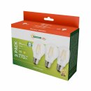 3 x Spectrum LED Filament A60 Birnen 7W fast 60W E27 klar 770lm warmweiß 2700K