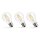 3 x Spectrum LED Filament A60 Birnen 7W fast 60W E27 klar 770lm warmweiß 2700K