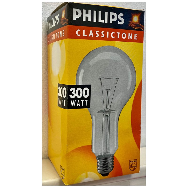 Philips A88-CL Glühbirne/Glühlampe E40 300W klar NOS