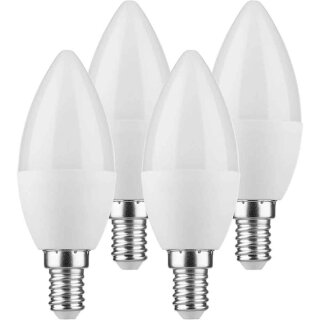 4 x Müller-Licht LED Leuchtmittel Kerzen 3W = 25W E14 245lm warmweiß 2700K Essentials Promo-Pack 3+1