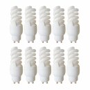 10 x Energiesparlampe Spirale 7W GU10 360lm Ø32mm 7 Watt warmweiß 2700K