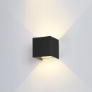 LED Wandleuchte Wandlampe schwarz eckig 6W 780lm 3000K Warmweiß Indoor/Outdoor