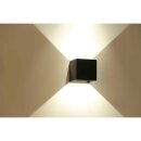 LED Wandleuchte Wandlampe schwarz eckig 6W 780lm 3000K Warmweiß Indoor/Outdoor