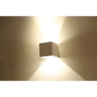 LED Wandleuchte Wandlampe weiß eckig 6W 490lm 3000K Warmweiß Indoor/O
