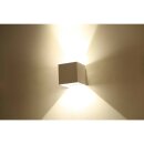 LED Wandleuchte Wandlampe weiß eckig 6W 490lm 3000K Warmweiß Indoor/Outdoor