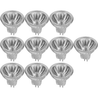 10 x Halogen Leuchtmittel MR11 Reflektor 35W GU4 990cd warmweiß dimmbar flood 30°