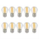 10 x LED Filament Leuchtmittel Tropfen 4W = 40W E27 klar 500lm warmweiß 2700K