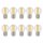 10 x LED Filament Leuchtmittel Tropfen 4W = 40W E27 klar 500lm warmweiß 2700K