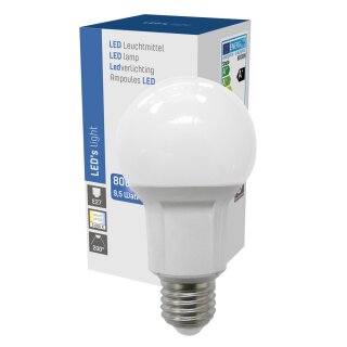 LED Leuchtmittel 9,5W = 60W E27 806lm warmweiß 3000K 200°