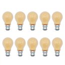 10 x Glühbirne 40W B22d orange Glühlampe 40...