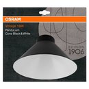 Osram Vintage Edition 1906 Lampenschirm Cone schwarz weiß Aluminium für Pendulum Leuchten