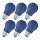 6 x Osram LED Filament Leuchtmittel Tropfen bunt 1,6W = 15W E27 blau