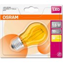 6 x Osram LED Filament Leuchtmittel Tropfen bunt 1,6W = 15W E27 gelb