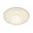 LED Glas Wand- & Deckenleuchte Albarella Weiß Kreise rund 9W 800lm warmweiß 3000K Ø 25cm