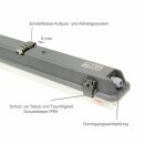 LED Feuchtraumleuchte Wannenleuchte 161cm IP65 für 1 x T8 LED Röhre G13 150cm