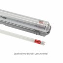 LED Feuchtraumleuchte Wannenleuchte 161cm IP65 für 1 x T8 LED Röhre G13 150cm