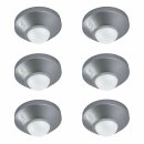 6 x Osram LED Nachtlicht Nightlux Ceiling silber Batterie Bewegungsmelder Sensor kaltweiß