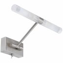 Paulmann Spiegelleuchte Mirror Calami 2x42W G9 Halogen Eisen gebürstet 230V Metall mit Schalter