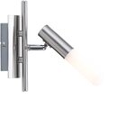 Paulmann Wandleuchte Spotlights Phorus Balken Nickel gebürstet/Opal 10W E14 Energiesparlampe warmweiß