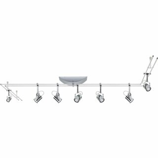Paulmann Schienensystem URail-System Set Comet II Chrom 7 x 20W GU4 205lm 12V Halogen