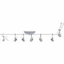 Paulmann Schienensystem URail-System Set Comet II Chrom 7 x 20W GU4 205lm 12V Halogen