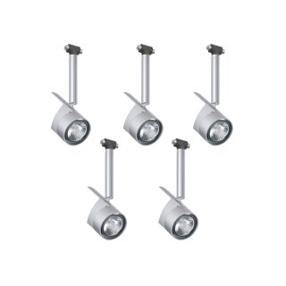 5 x Paulmann MiniPower 2Easy Spot-Set Wire/Rail Systems Chrom matt 5 x 20W GU4 190lm 12V Halogen