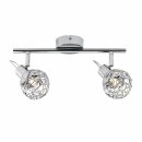 Nice Price Deckenleuchte Spotlight Strahler Balken Chrom 2 x 33W G9 warmweiß 230V Halogen