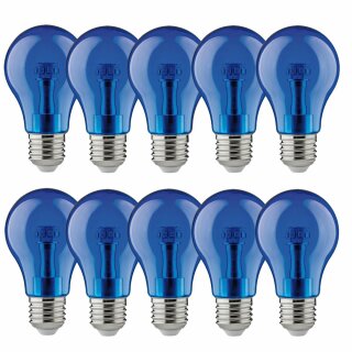10 x Paulmann LED Leuchtmittel Birnenform 1W E27 klar Blau