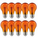 10 x Paulmann LED Leuchtmittel Birnenform 1W E27 klar Orange