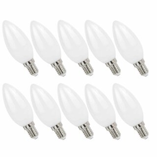 10 x LED Filament Leuchtmittel Kerze 4W ~ 40W E14 matt 400lm warmweiß 2700K