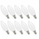 10 x LED Filament Leuchtmittel Kerze 4W ~ 40W E14 matt...