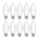 10 x Spectrum LED Leuchtmittel Kerze 4W = 31W E27 matt...